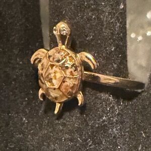 Gold-Tone Turtle Ring – Size 9